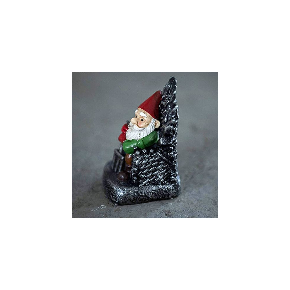 Gnome Throne Miniature Garden Gnome Figurine for the Home or Garden