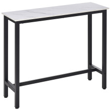 HOMCOM Bar Table Breakfast Dining Table Coffee Table Adjustable Feet