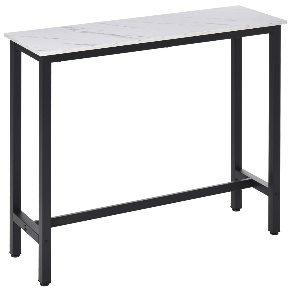 HOMCOM Bar Table Breakfast Dining Table Coffee Table Adjustable Feet