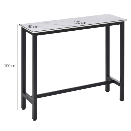 Homcom HOMCOM Bar Table Breakfast Dining Table Coffee Table Adjustable Feet 1