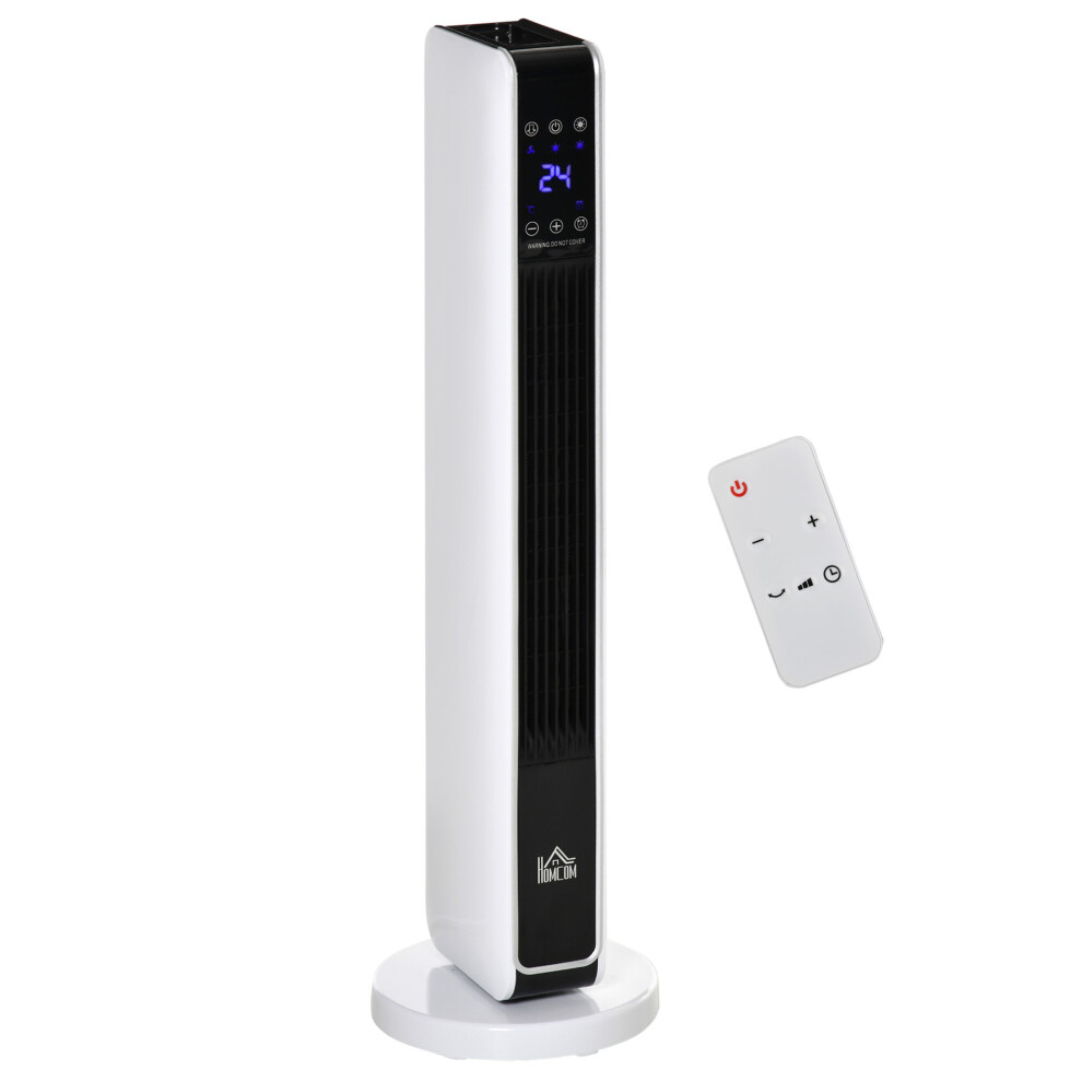 HOMCOM 2200W Indoor Tower Space Heater 10-49C Timer  Thermostat Oscillating