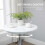 Homcom HOMCOM Painted Top Bistro Pub Table Adjustable Swivel Counter Home 3