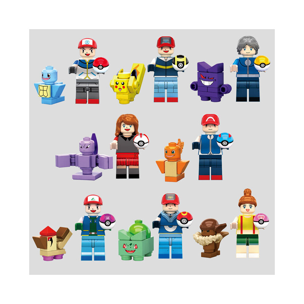 Pokemon Series 16 pcs/set Puzzle Assembling Building Block Toys