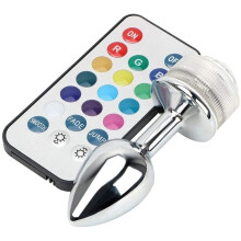 Butt Plug with Remote Control Changing Lights