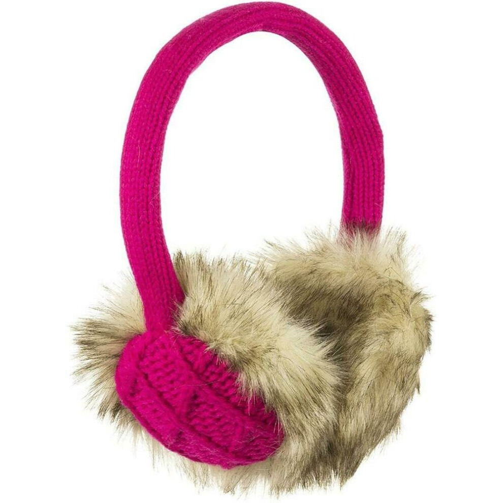 Kitsound Audio On-Ear Earmuffs With Built In Headphones Diamond Knit