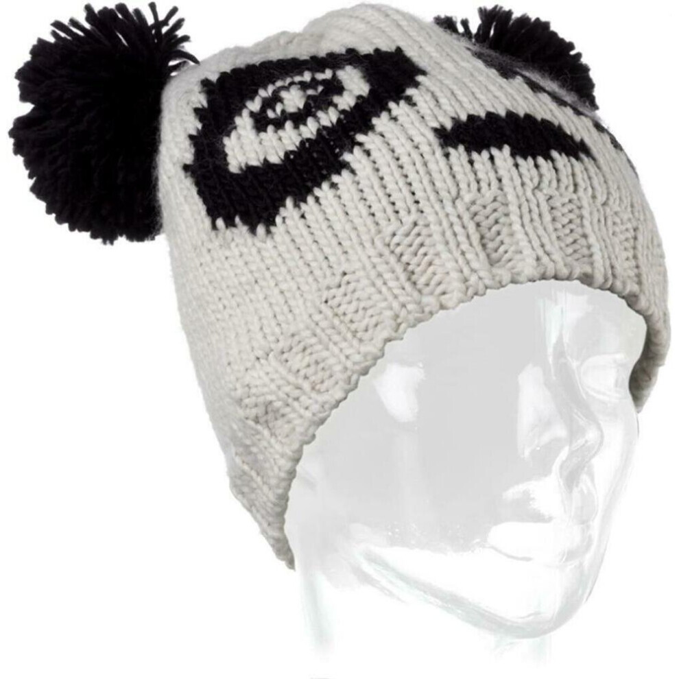 KitSound Audio Beanie with Double Pom Poms Beanie Built in Headphones - Panda