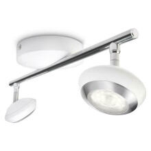 Philips Sepia Spot LED Dimmer Ceiling Light - Rotatable Heads - Aluminium White