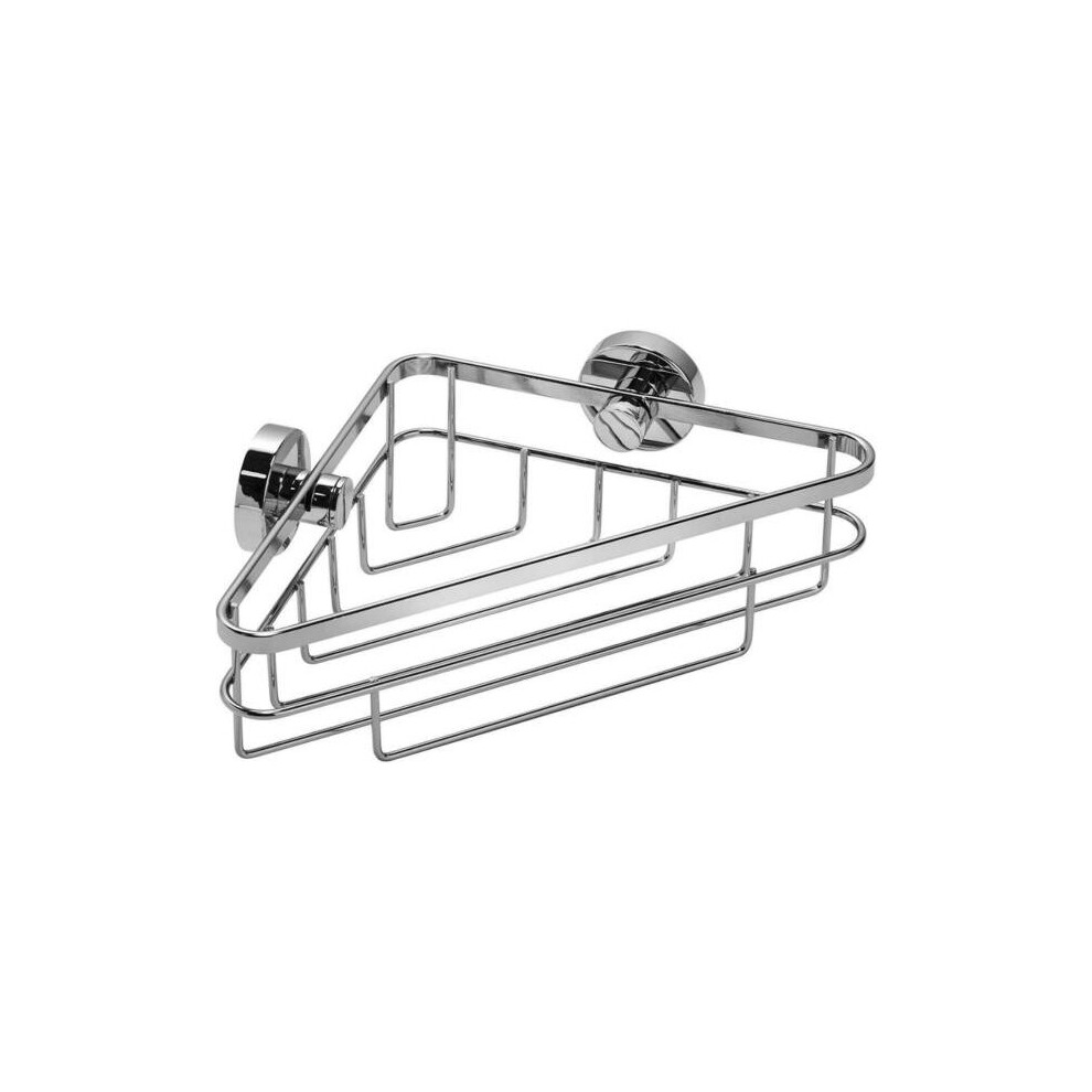 Croydex Brockham Flexi Fix Corner Basket Shower Caddy - QM805941