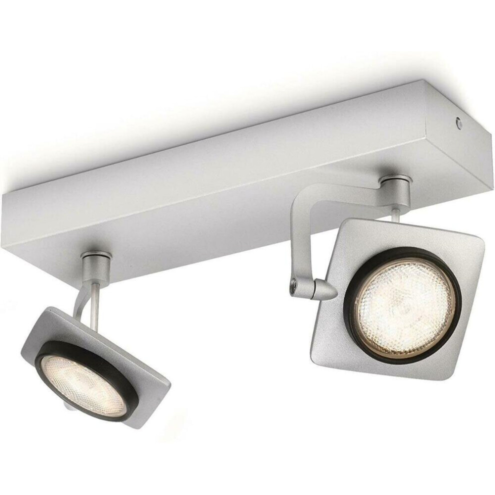 Philips Myliving Dimmable Warm Led Spotlights Eco & Aluminium Finish - 5319248P0