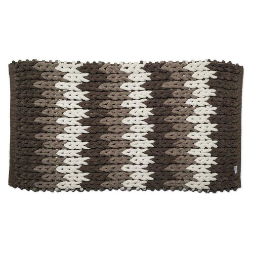 Croydex Croydex Bathroom Mat Super Soft Patterned with Slip-Resistant Backing - Coffee