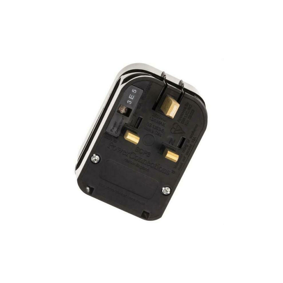 Powerconnections Schuko (Eu) To Uk Plug 13 Amp Scp3 Black 723856133325
