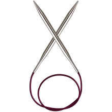 KnitPro KP11387 150 cm x 6.5 mm Nova Fixed Circular Needles, Silver