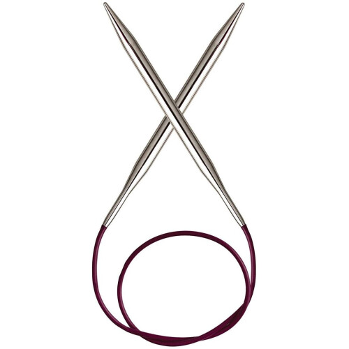 KnitPro KP11387 150 cm x 6.5 mm Nova Fixed Circular Needles, Silver