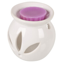 (Lilac Lavender) White Ceramic Scented Candle Burner Wax Fragrance