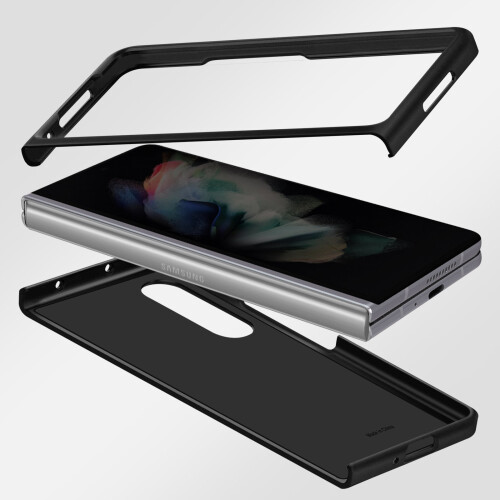 Samsung Case Samsung Galaxy Z Fold 3 Foldable Soft Silicone Matte Finish Original Black 1