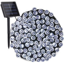 (72ft, White) Solar String Lights Outdoor, 72ft 200 LED 8 Modes Solar Christmas Lights, Waterproof Outdoor Solar Fairy Lights