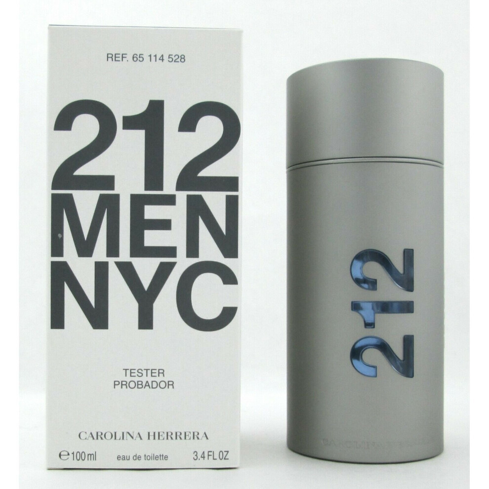 212 MEN NYC Cologne Carolina Herrera 3.4 oz. Eau de Toilette Spray New Tester