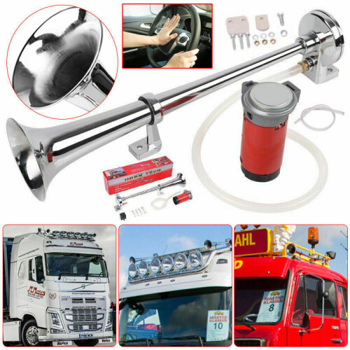 150db Chrom Super Laute Einzeltrompete Horn LKW Boot Zug 1