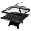 Practical Square Steel Portable Fire Pit Grill Camping Barbecue Garden 2