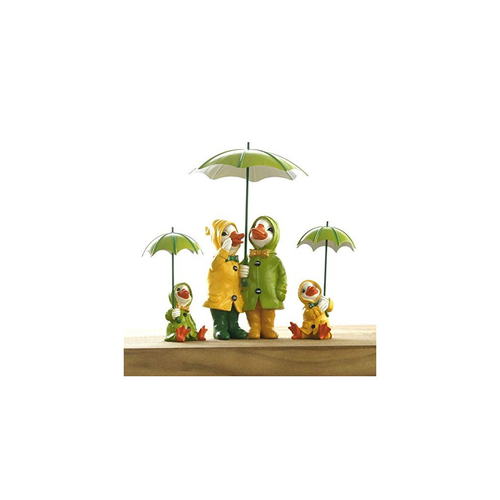 Duck with Umbrella Outdoor Garden Ornaments Novelty Sitting Standing