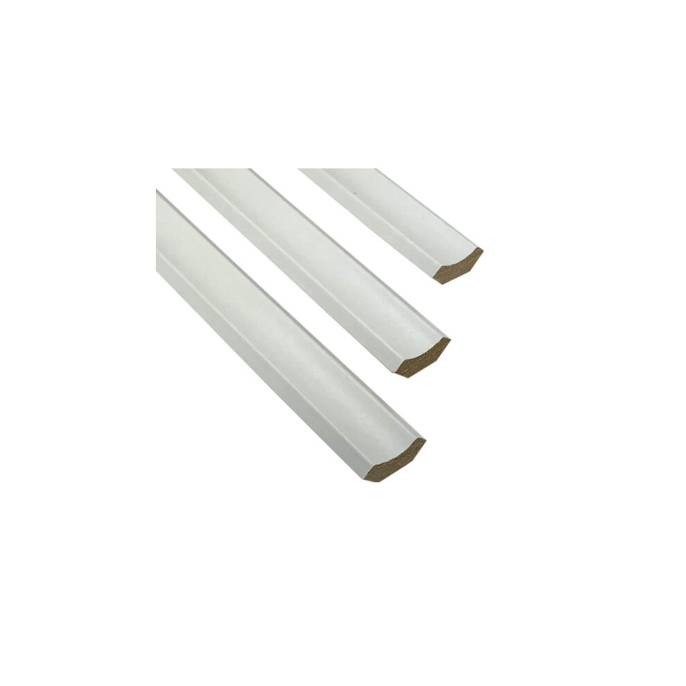 White Scotia Beading - Laminate Floor Beading & Skirting - 2.4m Length