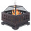 Bronze Effect Square Design Fire Pit Barbecue Grill, Best 1