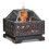 Bronze Effect Square Design Fire Pit Barbecue Grill, Best 6
