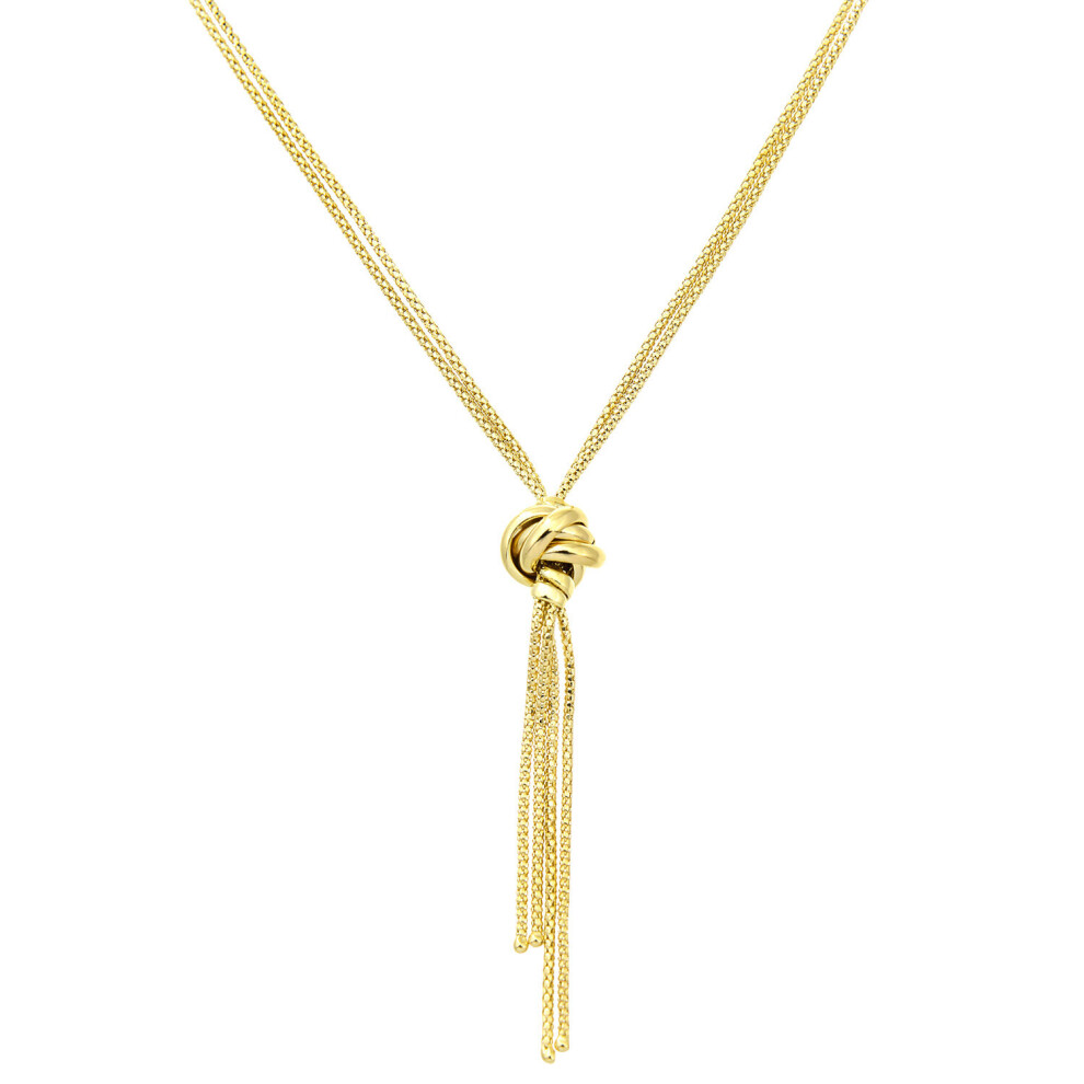 Jewelco London 9ct Yellow Gold Popcorn Negligee Necklace 18 inch 46cm - HHHAXL42