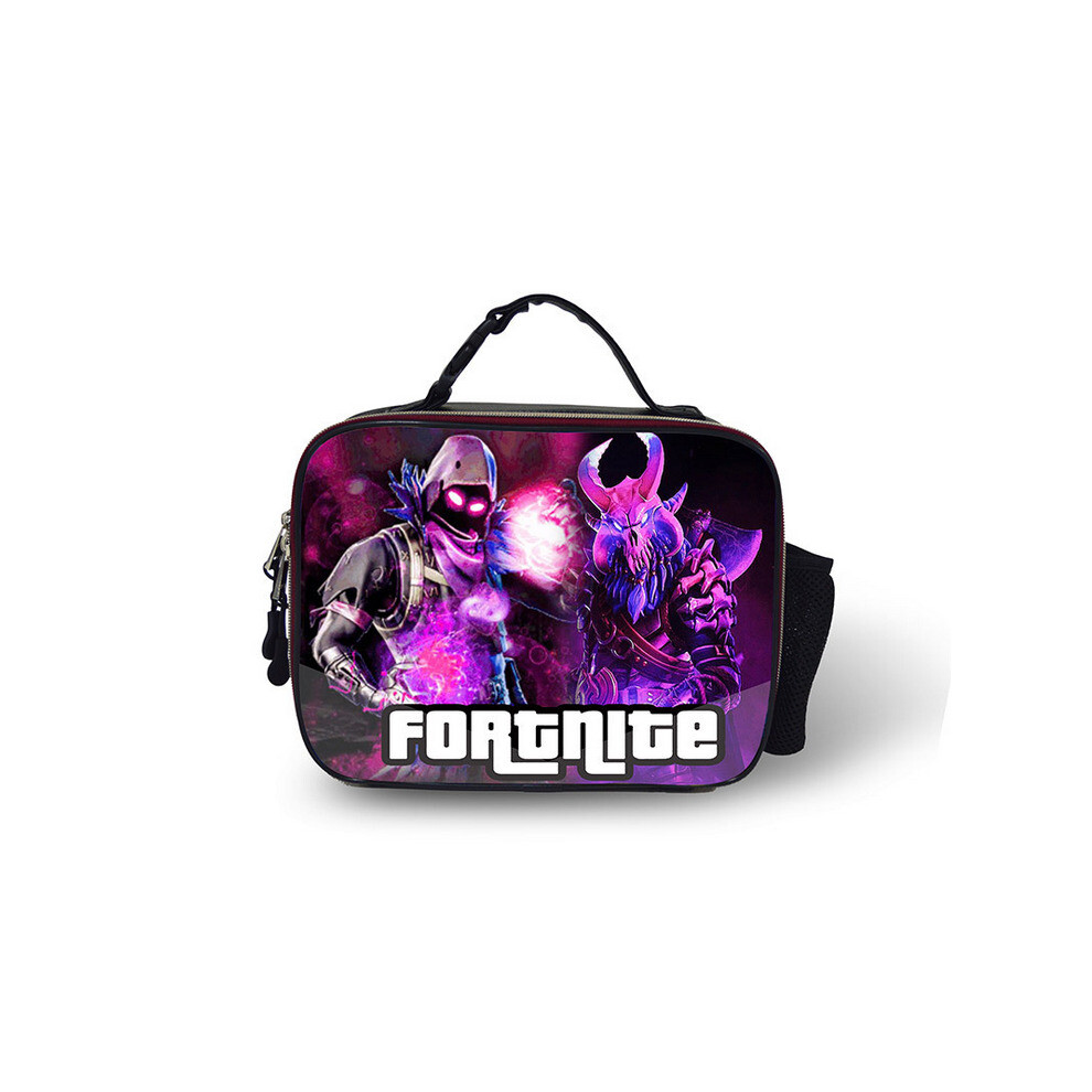 (Pattern 09) Fortnite Lunch Box Bag Outdoor leather Lunch Bag