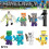 8 ks Minecraft figurky a zbraně – postavičky, stavebnice a hračky 2