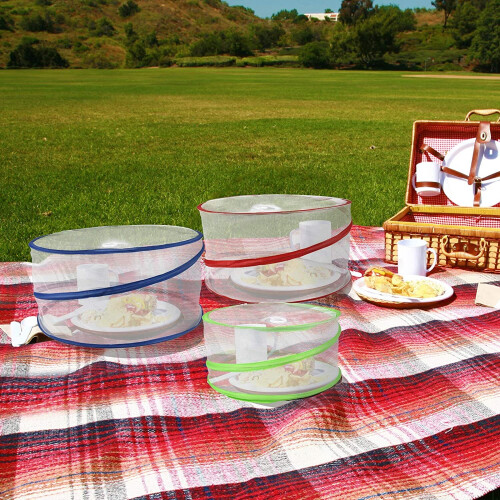 Food Covers x 3 pop up Mesh Protectors Kitchen Insect Net 1