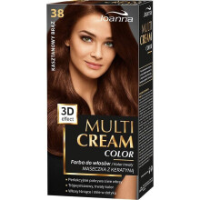 JOANNA Coloration Crème Multi-Teinture pour Cheveux N 38 Châtain.