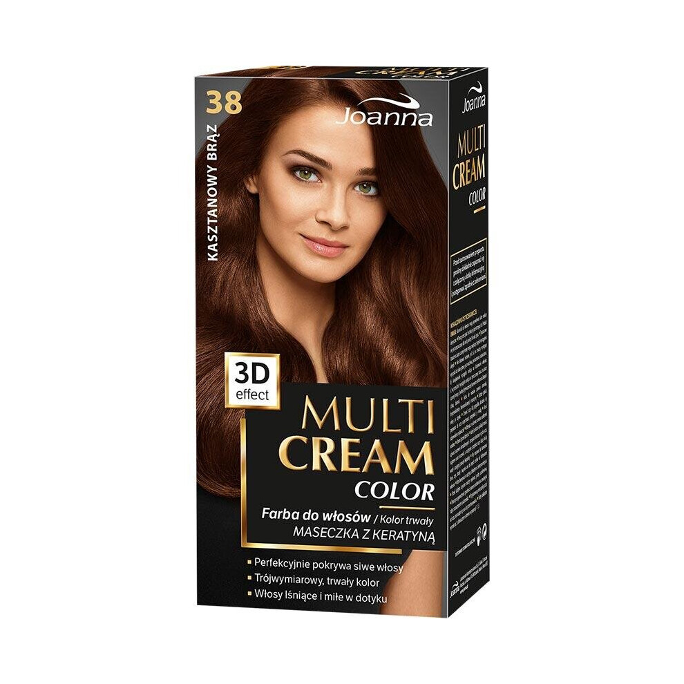 Joanna Cream,Brown Multi Cream Farba 38 Kasztanowy BräZ