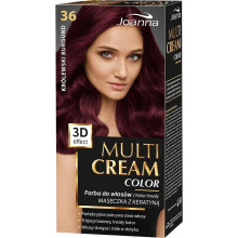 JOANNA Coloration Crème Multi-Teinture pour Cheveux N 36 Bourgogne Royal.