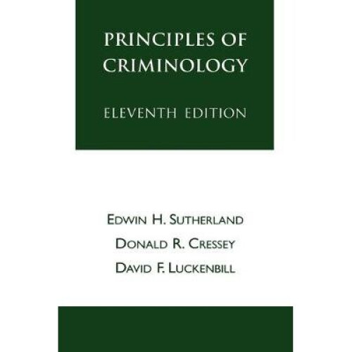 Principles of Criminology