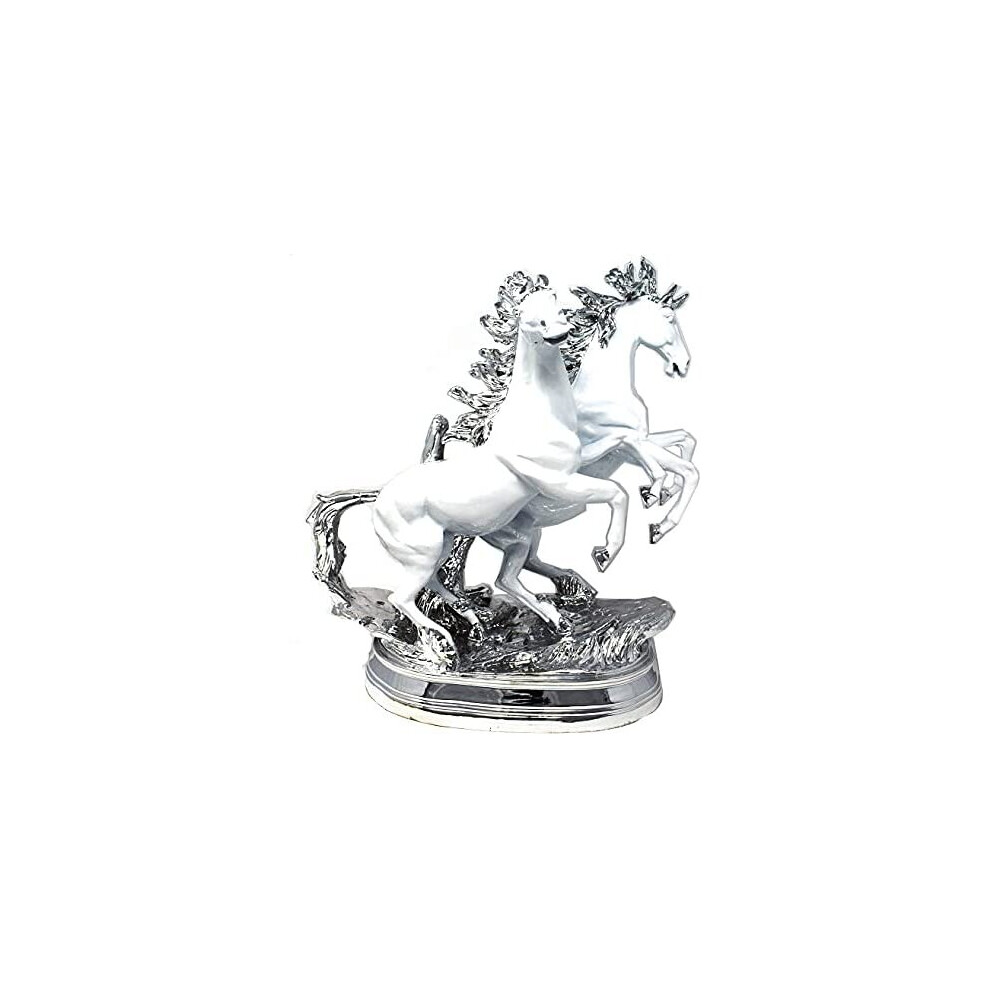 Twin Dual Large China Horse Statue Figurine For Home Decoration
