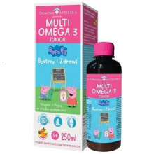 MultiOmega 3 Junior syrop owoc tropikalny dla dzieci powyżej 3 lat, 250 ml - wsparcie rozwoju mózgu i odporności