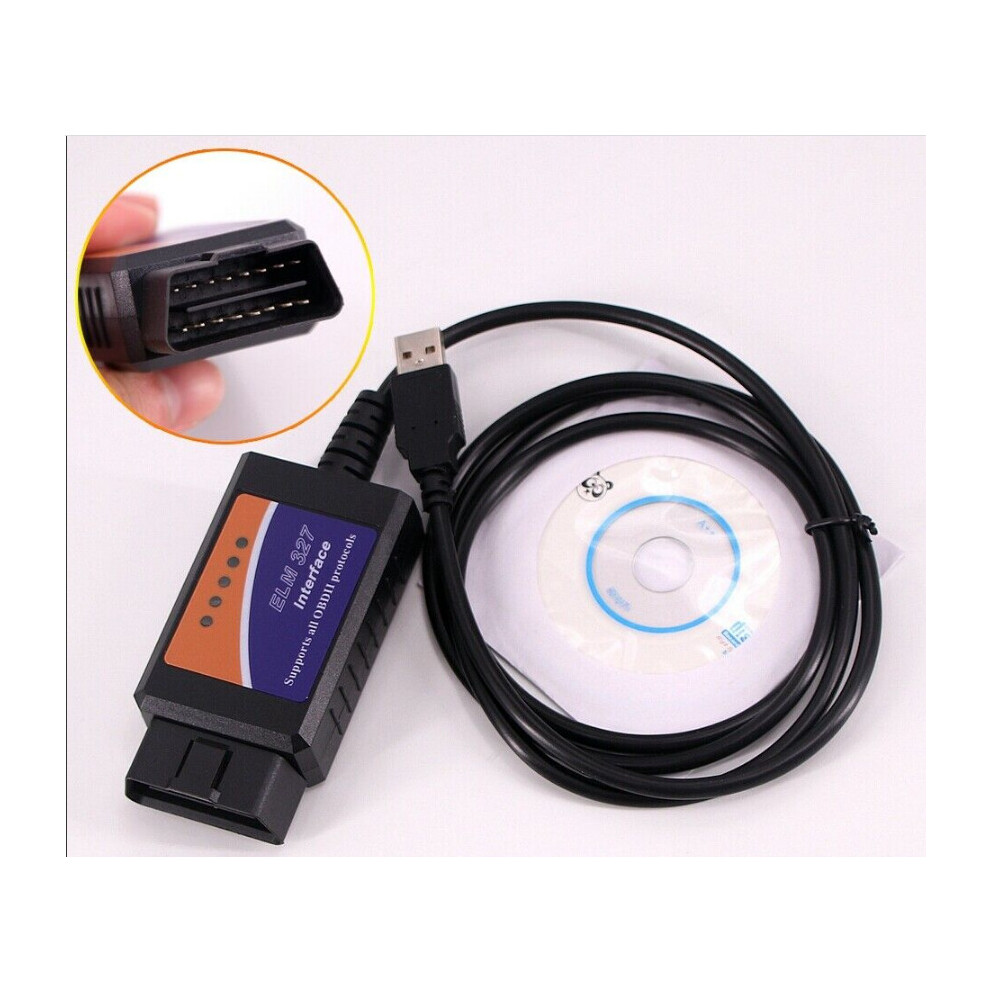 ELM327 USB Cable OBD2 + 3 BONUS Diagnostic Software for Vauxhall Opel