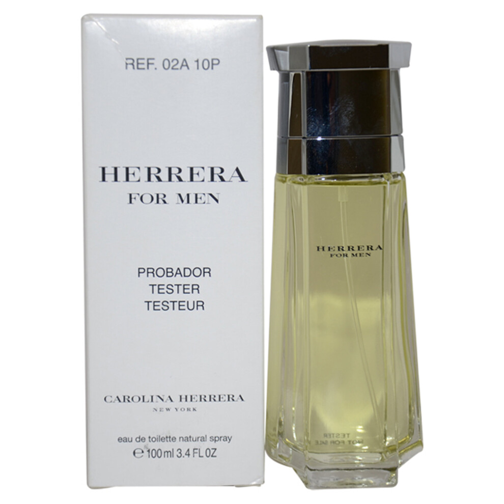 Herrera by Carolina Herrera 3.3 / 3.4 oz EDT Cologne For Men New TESTER