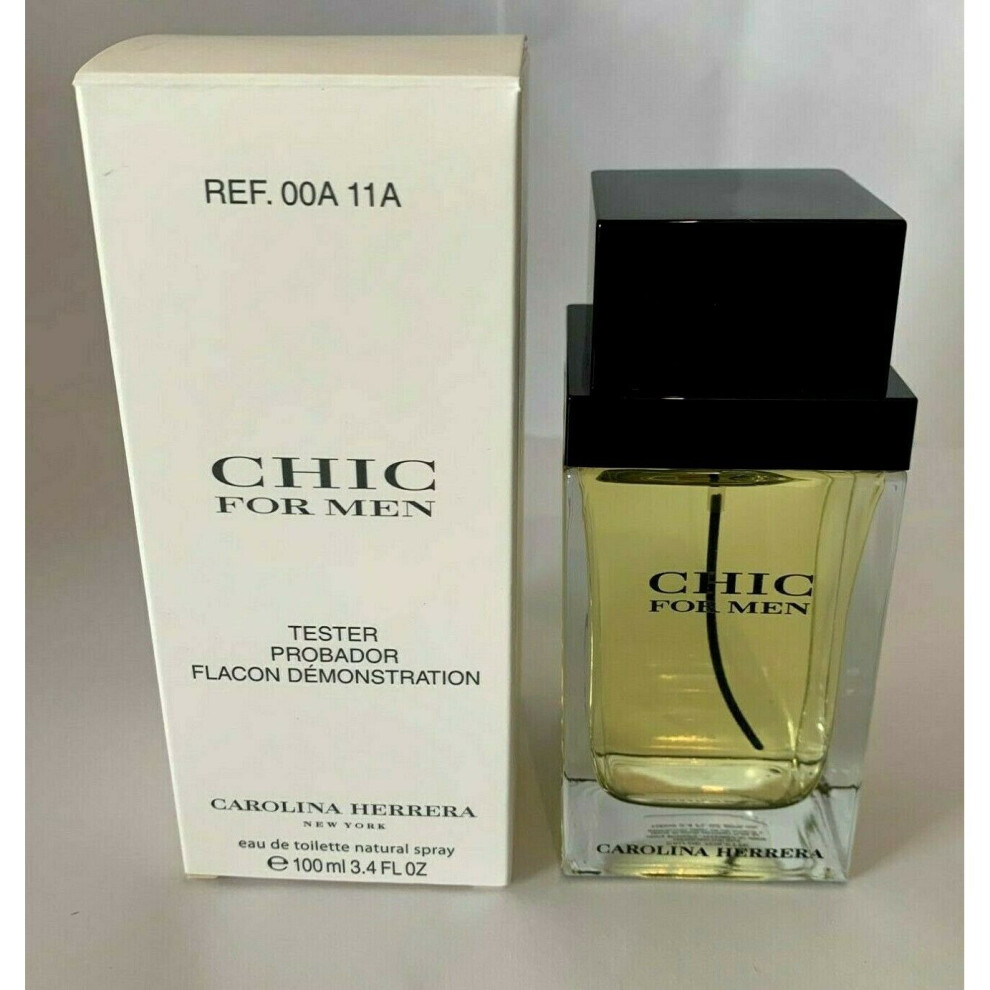 Carolina Herrera Chic For Men EDT 100ml 3.4oz Brand New In Box TESTER