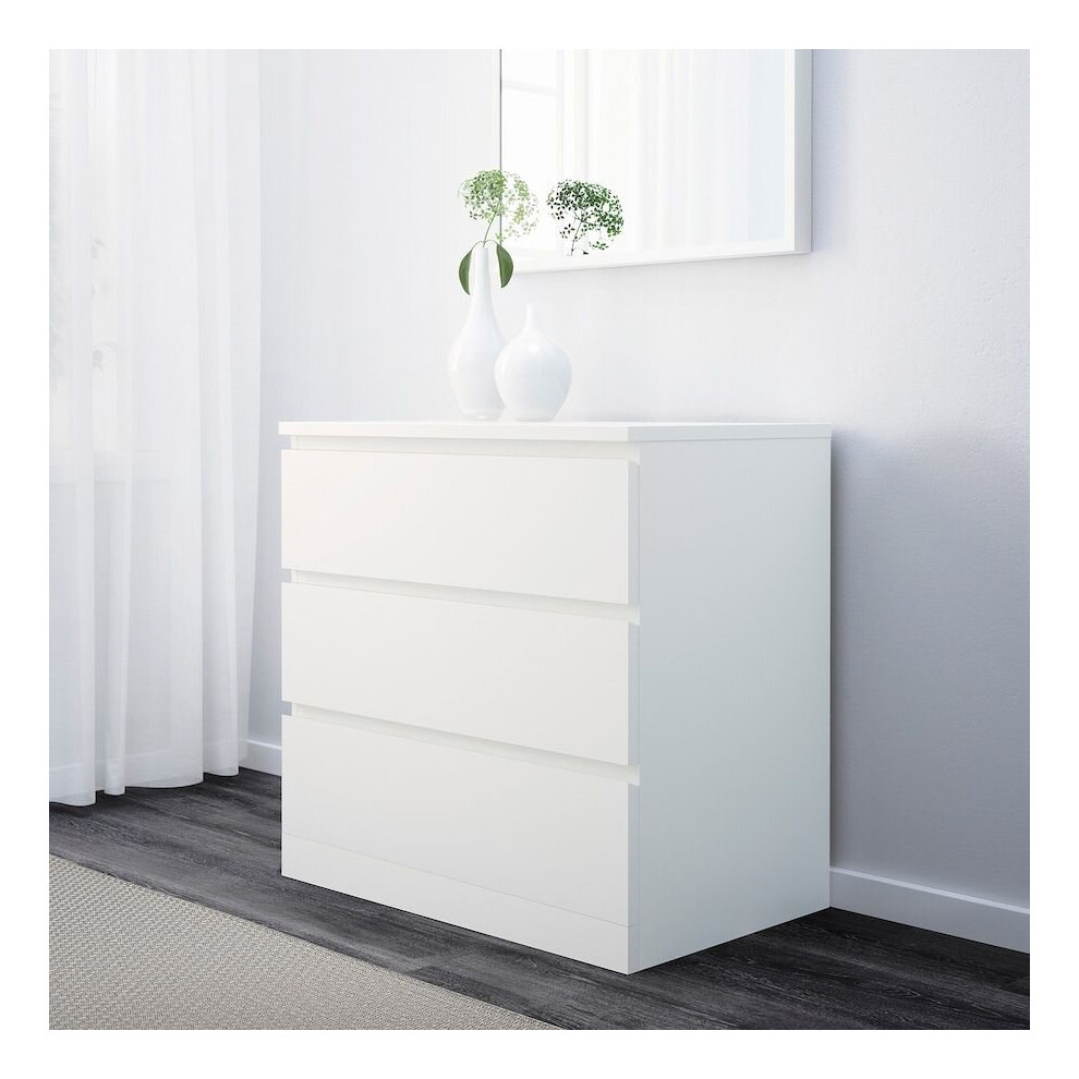 3 drawer store dresser ikea white