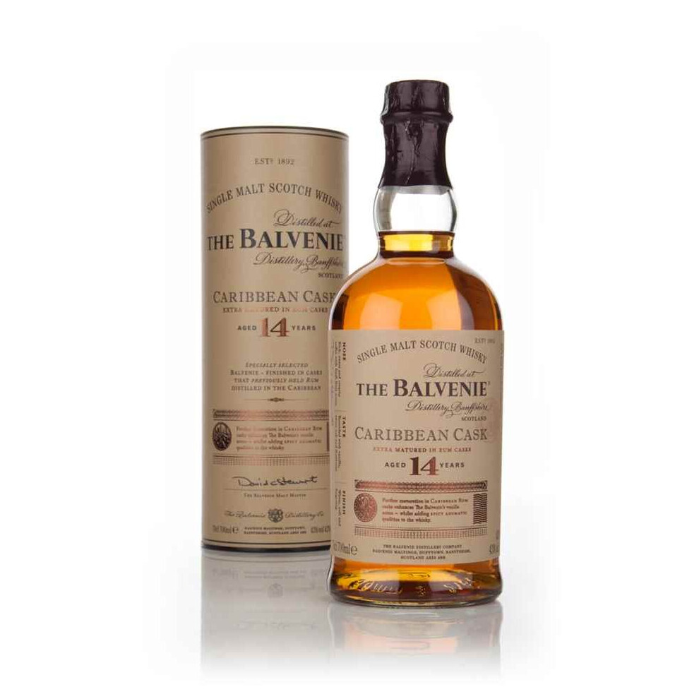 Balvenie 14 Year Old Caribbean Cask Single Malt Scotch Whisky - 70cl