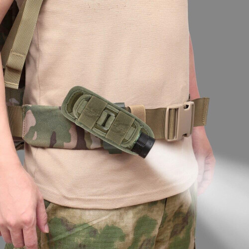 (Black) Degree Rotatable Flashlight Waist Bag 2