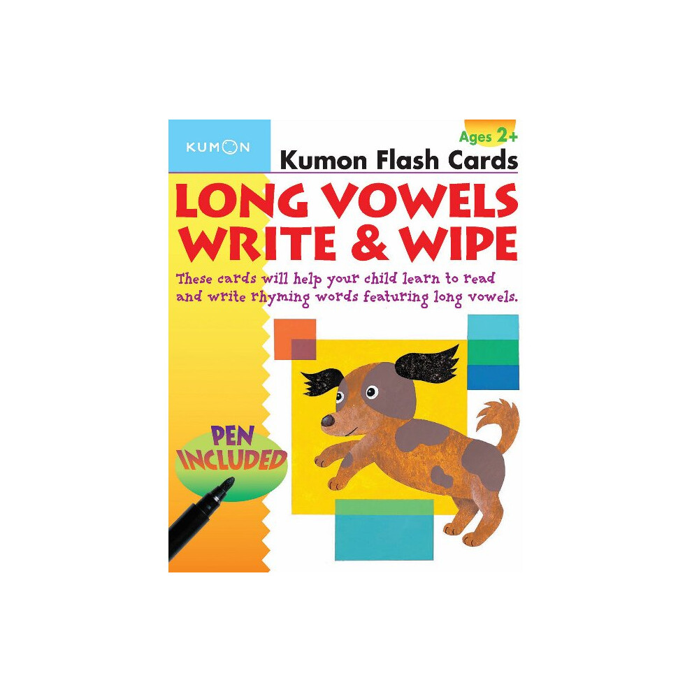 Long Vowels Write  Wipe Kumon Flash Cards