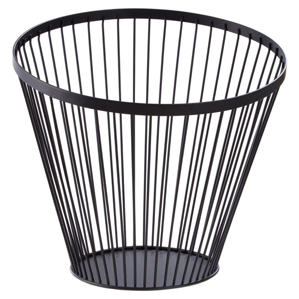 TALL OBLIQUE BASKET WITH MATTE BLACK FRAME