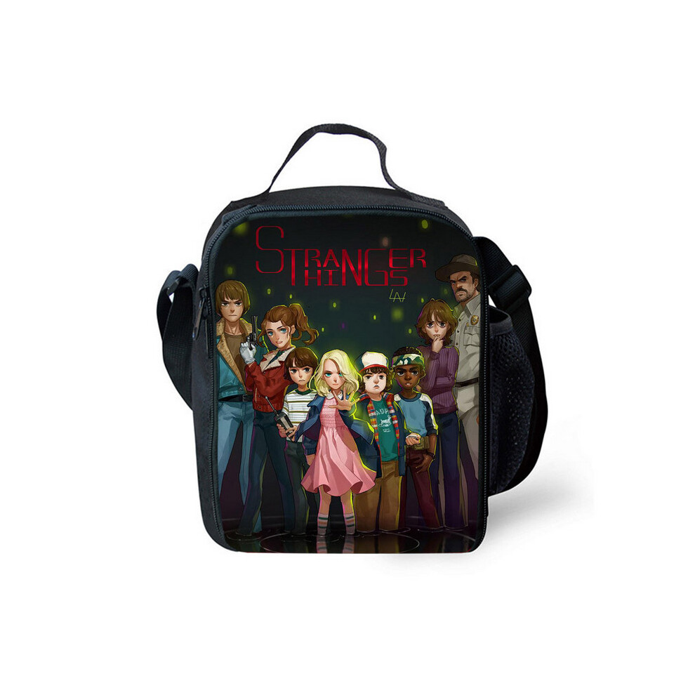 (Style 06) Stranger Thing Lunch Bags Thermal Insulated Cooler Multicoloured