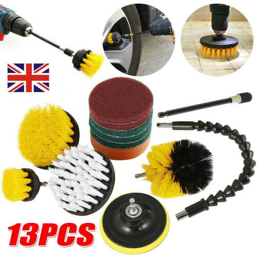 13Pcs Cleaning Drill Brush Carpet Cleaner Tool Drill Power Scrubber