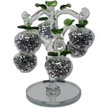 Decorative Crystal Glass Multi Colour Apple Tree For Living Room Home