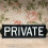 Black Cast Iron Private Sign 1