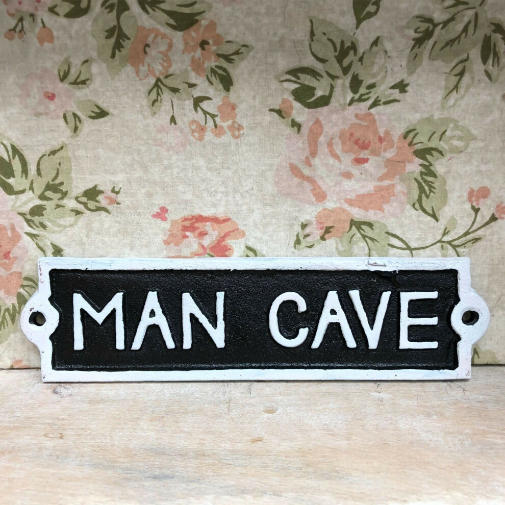 Black Cast Iron Man Cave Sign